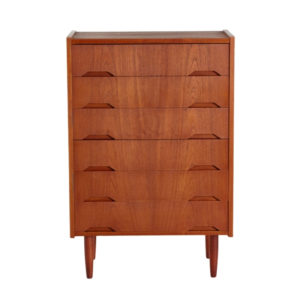 Restored teak chest of drawers