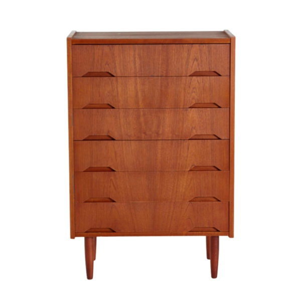 Restored teak chest of drawers
