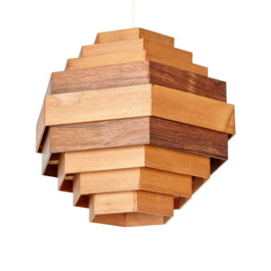 Rosewood and pine pendant