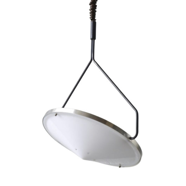 Vintage Pull-Down Compass B.1280 Ceiling Lamp by B. Lodder for Raak Amsterdam, 1970s