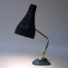 Blue metal table and desk lamp by Asea, Sweden 1950s