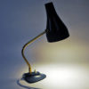 Blue metal table and desk lamp by Asea, Sweden 1950s