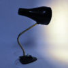 Blue metal table and desk lamp by Asea, Sweden 1950s
