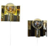 Norwegian brass pair of Høvik wall lamps mod 7382 from the 1970s Norwegian brass pair of Høvik wall lamps mod 7382 from the 1970s