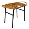 Mid Century Rattan Stool by Alan Fuchs for Experimental Housing Project Invalidovna in Prague