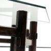 Italian styled coffee table in rosewood with glass top