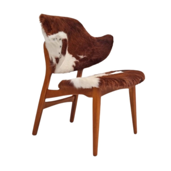 Danish lounge chair by Ib Kofod Larsen, 70s, renovated, cowhide Danish lounge chair by Ib Kofod Larsen, 70s, renovated, cowhide