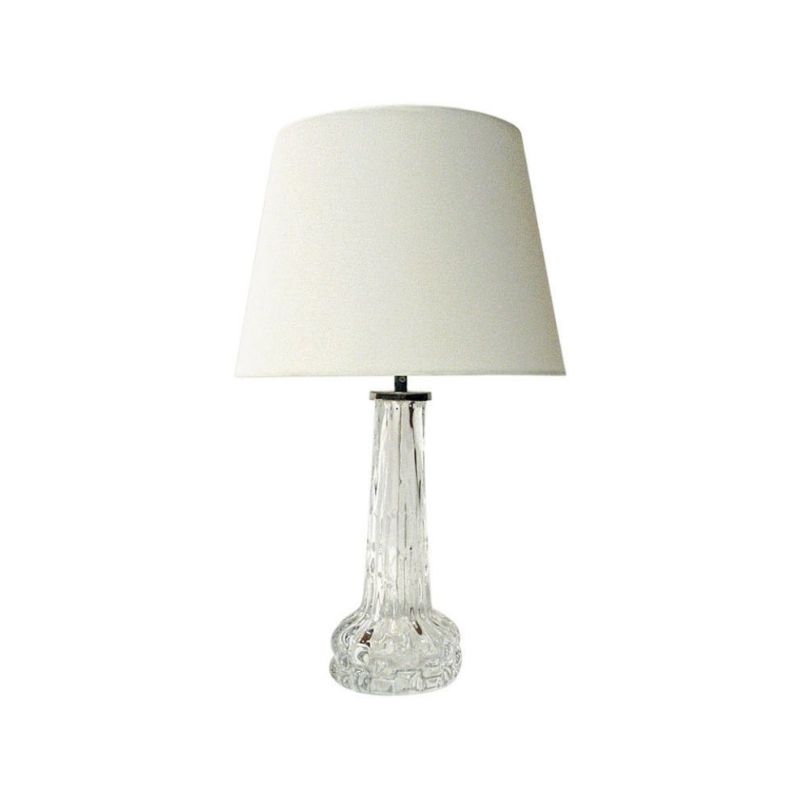 Swedish Crystal glass table lamp by Carl Fagerlund for Orrefors 1950s