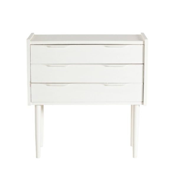 Chest of Drawers Painted in White