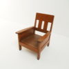 1920s Amsterdam School smoke chair in solid oak 1920s Amsterdam School smoke chair in solid oak