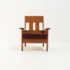 1920s Amsterdam School smoke chair in solid oak 1920s Amsterdam School smoke chair in solid oak