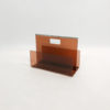 Michel Dumas Smoked Acrylic Magazine Rack 1970s Hollywood Regency Modernist