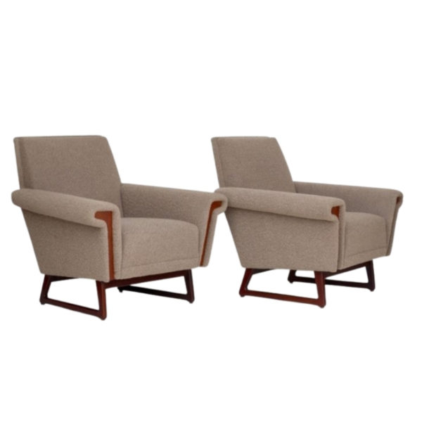 Mid-Century Scandinavian Lounge Chairs. Set of 2