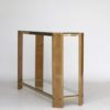 Vintage Italian Maple wood and Brass Console Table. 1970s