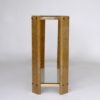Vintage Italian Maple wood and Brass Console Table. 1970s