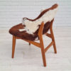 Danish lounge chair by Ib Kofod Larsen, 70s, renovated, cowhide Danish lounge chair by Ib Kofod Larsen, 70s, renovated, cowhide