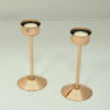 Swedish Candle holder pair with coloured glassdomes by Gnosjö Konstmide 1960s