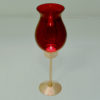 Swedish Candle holder pair with coloured glassdomes by Gnosjö Konstmide 1960s