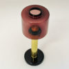 Swedish Candle holder with coloured glassdome by Östlings, Gnosjö 1960s
