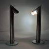 Long and stylish pair of metal table lamps by Markslöjd Sweden 1980s