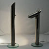 Long and stylish pair of metal table lamps by Markslöjd Sweden 1980s