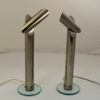 Long and stylish pair of metal table lamps by Markslöjd Sweden 1980s