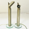 Long and stylish pair of metal table lamps by Markslöjd Sweden 1980s