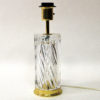 Swedish crystal glass and brass table lamp by Olle Alberius for Orrefors 1970s Swedish crystal glass and brass table lamp by Olle Alberius for Orrefors 1970s