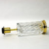 Swedish crystal glass and brass table lamp by Olle Alberius for Orrefors 1970s Swedish crystal glass and brass table lamp by Olle Alberius for Orrefors 1970s