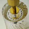 Swedish crystal glass and brass table lamp by Olle Alberius for Orrefors 1970s Swedish crystal glass and brass table lamp by Olle Alberius for Orrefors 1970s
