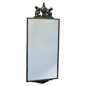 Pewter wall mirror by Oscar Antonsson for Ystad Metall, Sweden 1929