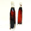 Red glass tablelamp pair by Carl Fagerlund for Orrefors, Sweden 1960s