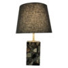 Norwegian rectangular stoneware `Conglo` tablelamp 1980s Norwegian rectangular stoneware `Conglo` tablelamp 1980s