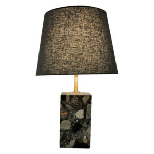 Norwegian rectangular stoneware `Conglo` tablelamp 1980s