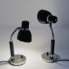 Black and classic pair of metal table lamps 1940s-Sweden