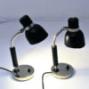 Black and classic pair of metal table lamps 1940s-Sweden