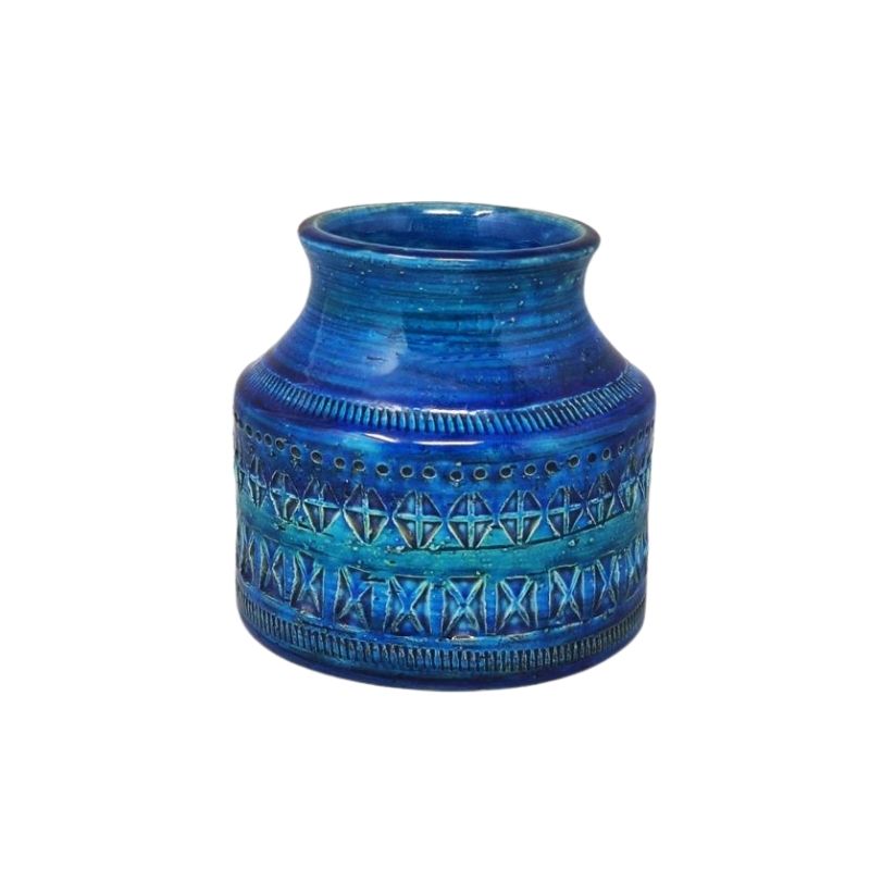 1960s Bitossi Vase by Aldo Londi “Blue Rimini Collection”
