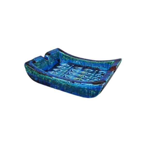 1960s Bitossi Ashtray/Catchall by Aldo Londi Blue Rimini Collection 1960s Bitossi Ashtray/Catchall by Aldo Londi Blue Rimini Collection