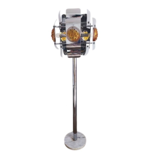 1970s Astonishing Floor Lamp by Toni Zuccheri for Mazzega with Murano Glasses