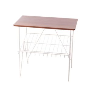 Vintage White metal string side table from Sweden, 1960