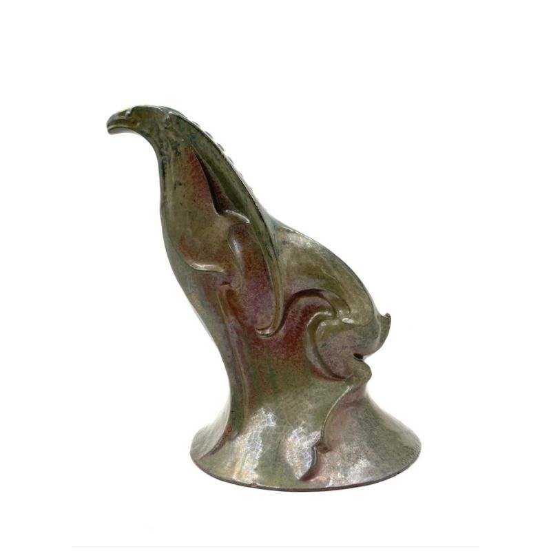 A. Chini, “Créature Fantastique” ceramic craquelé sculpture, Italy 1930s