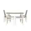 Dining Table & Chairs Set in the Style of Gerrit Rietveld, 1980s, Set of 5