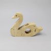 1970s Original Rare Travertine Swan Sculpture designed by Enzo Mari for F.lli Mannelli. Made in Italy 1970s Original Rare Travertine Swan Sculpture designed by Enzo Mari for F.lli Mannelli. Made in Italy