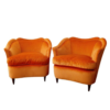 Velvet Armchairs by Gio Ponti For Casa Giardino, 1940s, Set Of 2