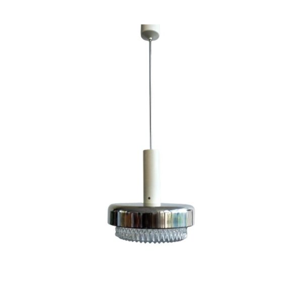 Czechoslovak Space Age Glass Pendant made by Combi Lux, 1970s