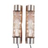 Vintage Danish Set of 2 Glass Wall Lamps, 1960s