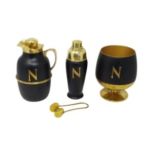 1960 Aldo Tura Modern Italian Brass Cocktail Set for Napoleon Cognac