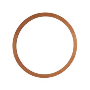 Large Round light wooden wall mirror, 1960s