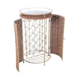 Vintage French Wine Bar or Side Table with Bottle Rack, 1960