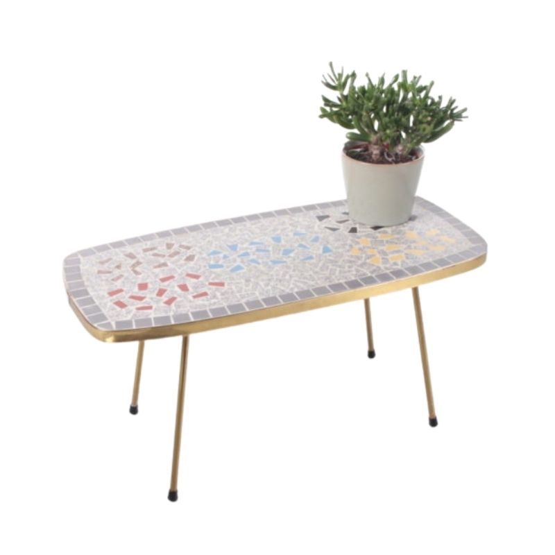 Vintage German mosaic side/plant table, 1960s